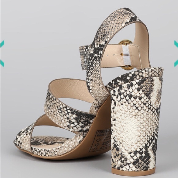 NEW PRINT 3BAND CHUNKY HEELS size 9 - Picture 5 of 6